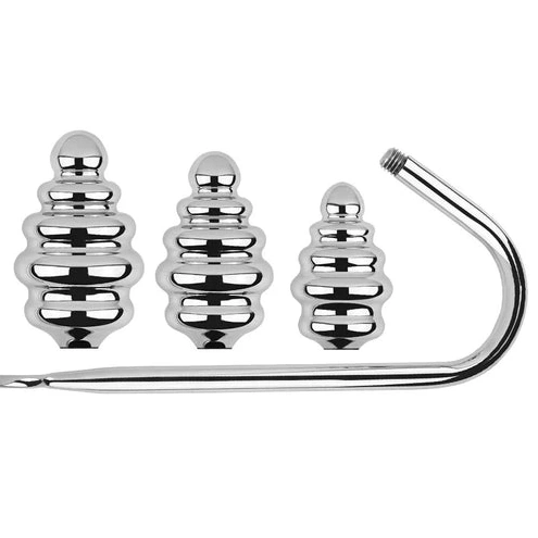 8826 Screw-in Anal GreatBenefit Set Ribbed Hook 1015